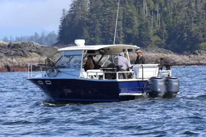 Lots of cover and deck space make this the ultimate fishing boat!