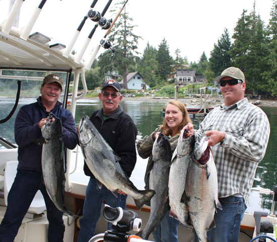 Jeff Fox Group with some 30-42 lb Chinook, Aug 6, 2009